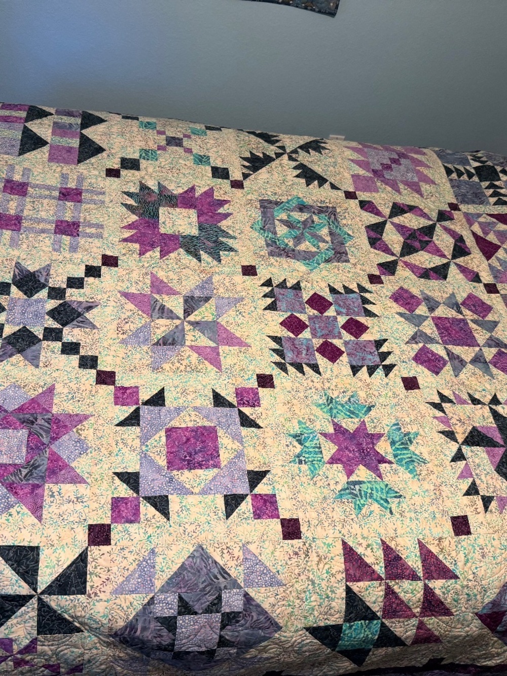 Large 86" x 99" Complete Batik Quilt